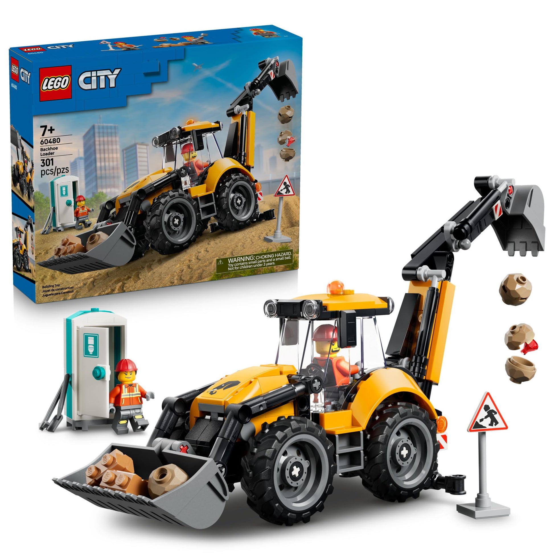 LEGO City Yellow Backhoe Loader 60480