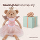 Bearington Collection Tooth Fairy Tooth Holder Plush Pillow for Girls - Hanging Doll for Bed, Door, Nightstand - Bear Sparkles 14"