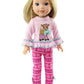 American Fashion World Pink Reindeer Pants Set for 14-Inch Dolls | Premium Quality & Trendy Design | Dolls Clothes for Popular Brands