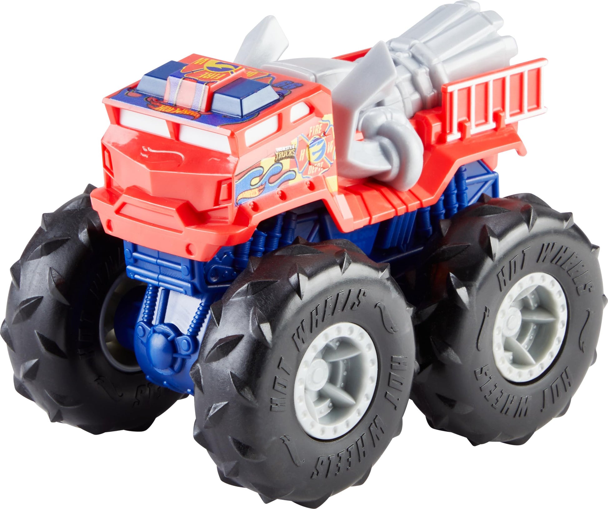 Hot Wheels Monster Trucks Twisted Tredz Vehicles, Creature-Themed 1:43 Scale Toy Truck with Pull-Back Motor & Giant Wheels, Gift for Kids Ages 3 Years