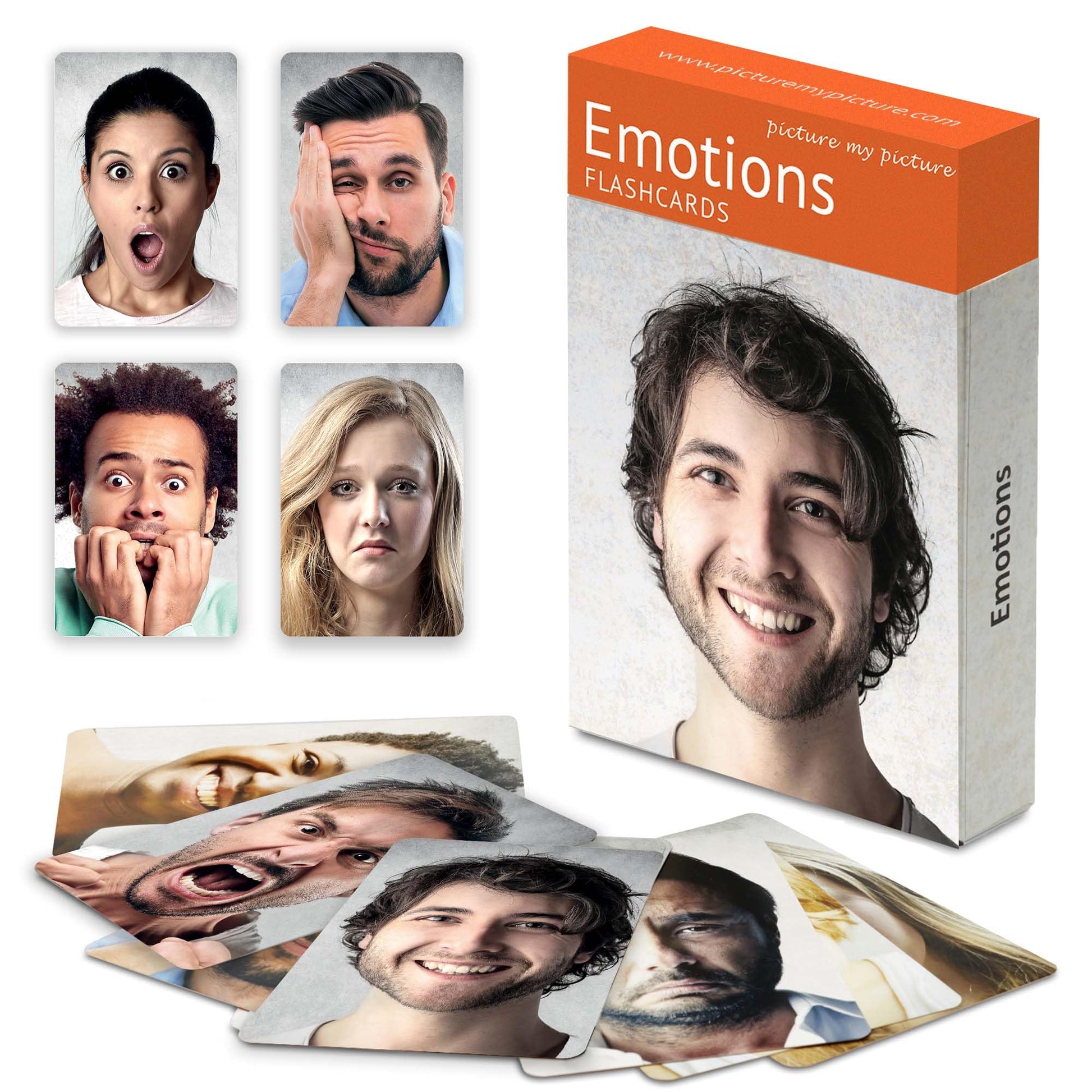 Picture My Picture Emotions ABA Therapy Cards Vol 1 40 Real Photo, Age 3+