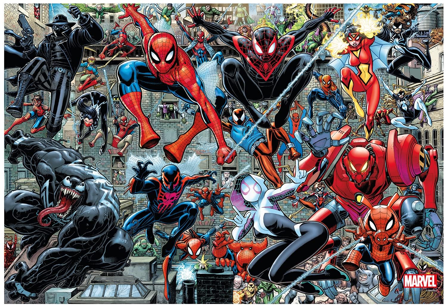 Buffalo Games - Marvel - Spider-Verse - 2000 Piece Jigsaw Puzzle for Adults Challenging Puzzle Perfect for Game Nights - Finished Puzzle Size is 38.50
