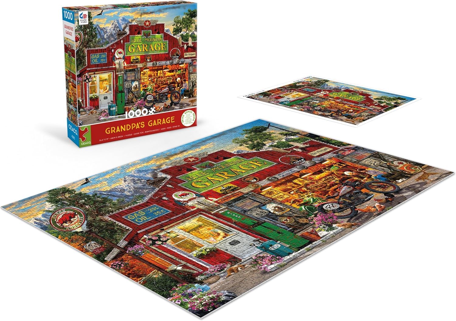 Ceaco - Grandpa's Garage - 1000 Piece Jigsaw Puzzle for Adults