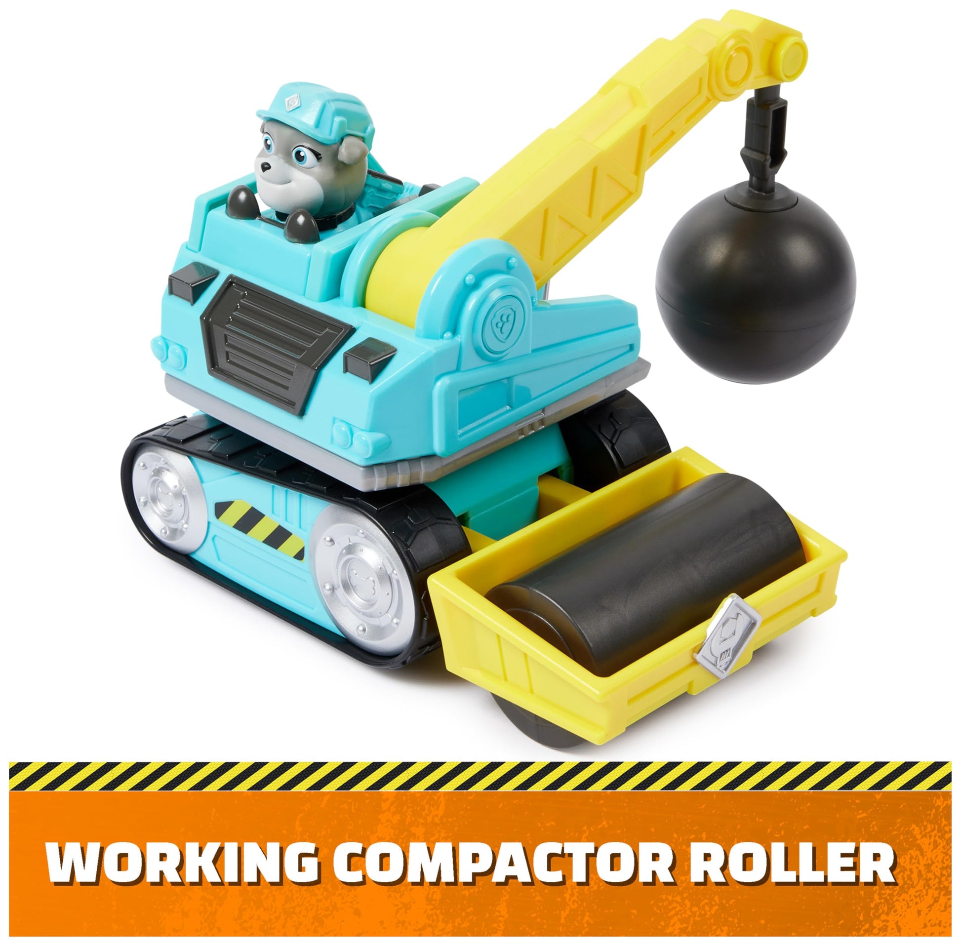 Rubble & Crew, Motor’s Wrecking Ball Toy Truck with Action Figure and Movable Construction Toys, Kids Toys for Ages 3 and Up