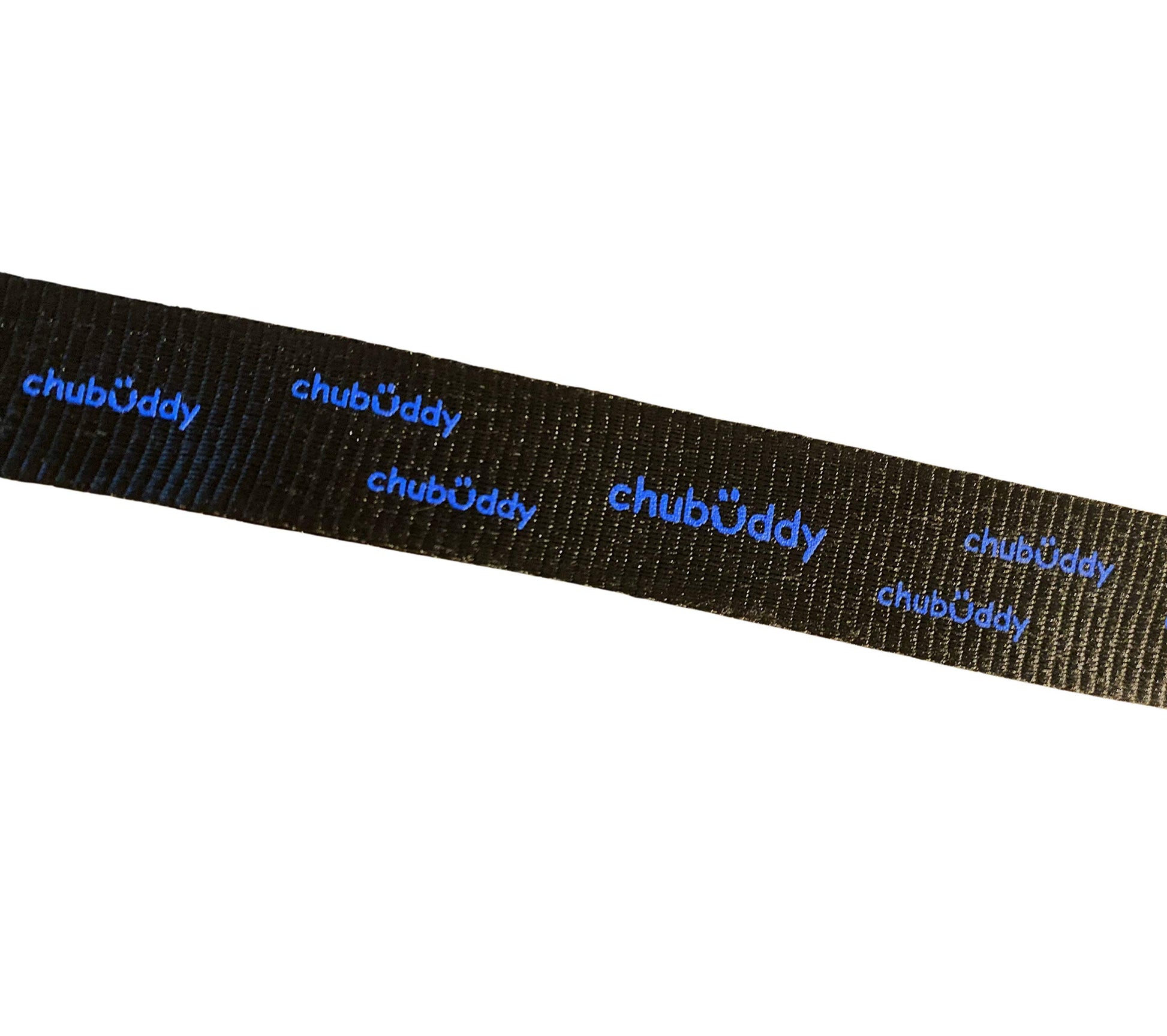Chubuddy Chew Holder Black Screen Print- Black Tether and Natural Strap