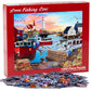 Vermont Christmas Company Fishing Cove Jigsaw Puzzle 1000 Piece 30" x 24" - Large Interlocking Pieces - Unique, Randomly Shaped Piece - Puzzle