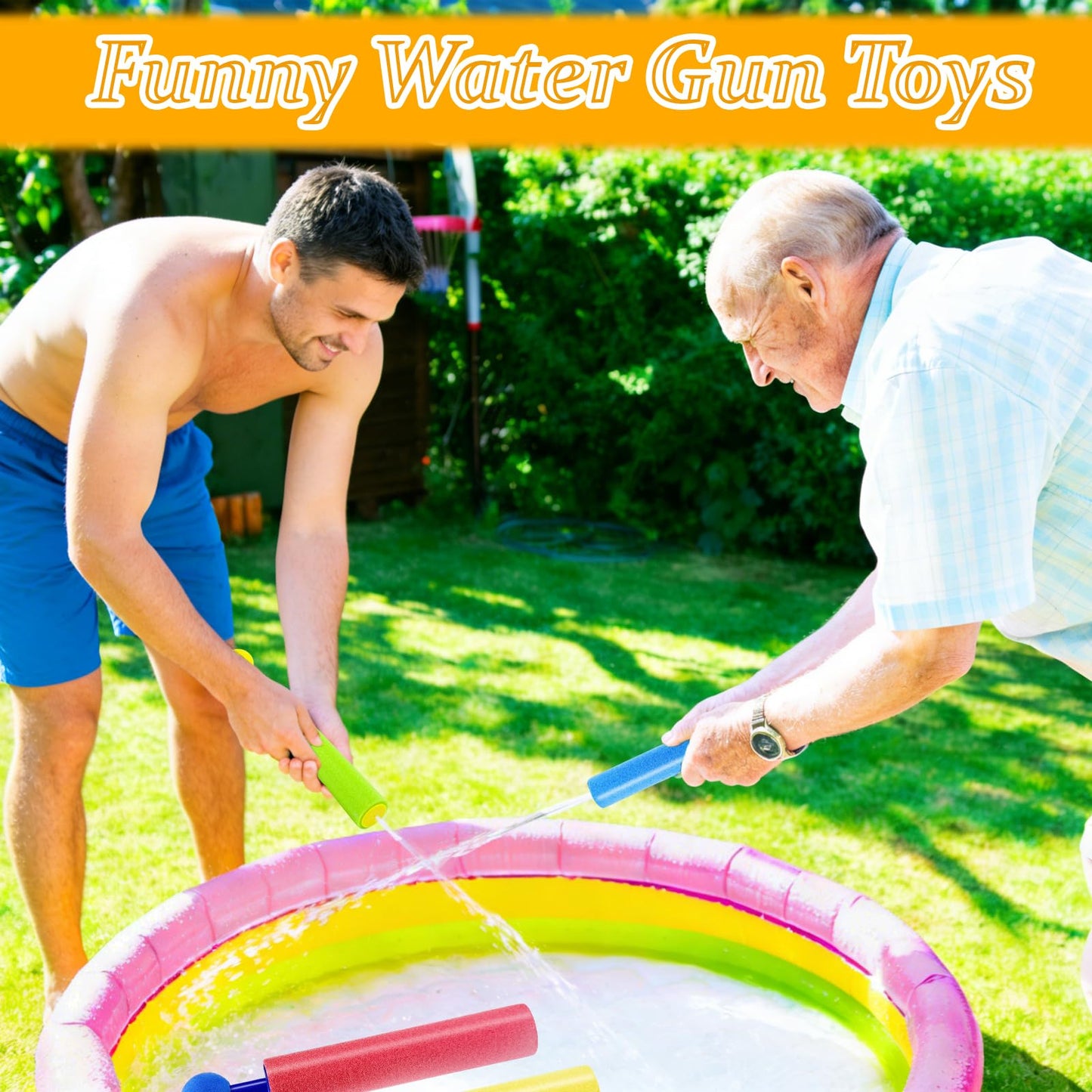 16 Pack Water Guns for Kids, Foam Water Blaster Soaker Squirt Guns for Kids & Adults, Summer Outdoor Pool Beach Toys, Party Favors, Family Games