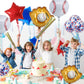 Baseball Party Balloons,Baseball Glove Jumbo Foil Mylar Baseball Bat Balloons for Birthday Sports Theme Supplies,Confetti Red and Blue white Foil