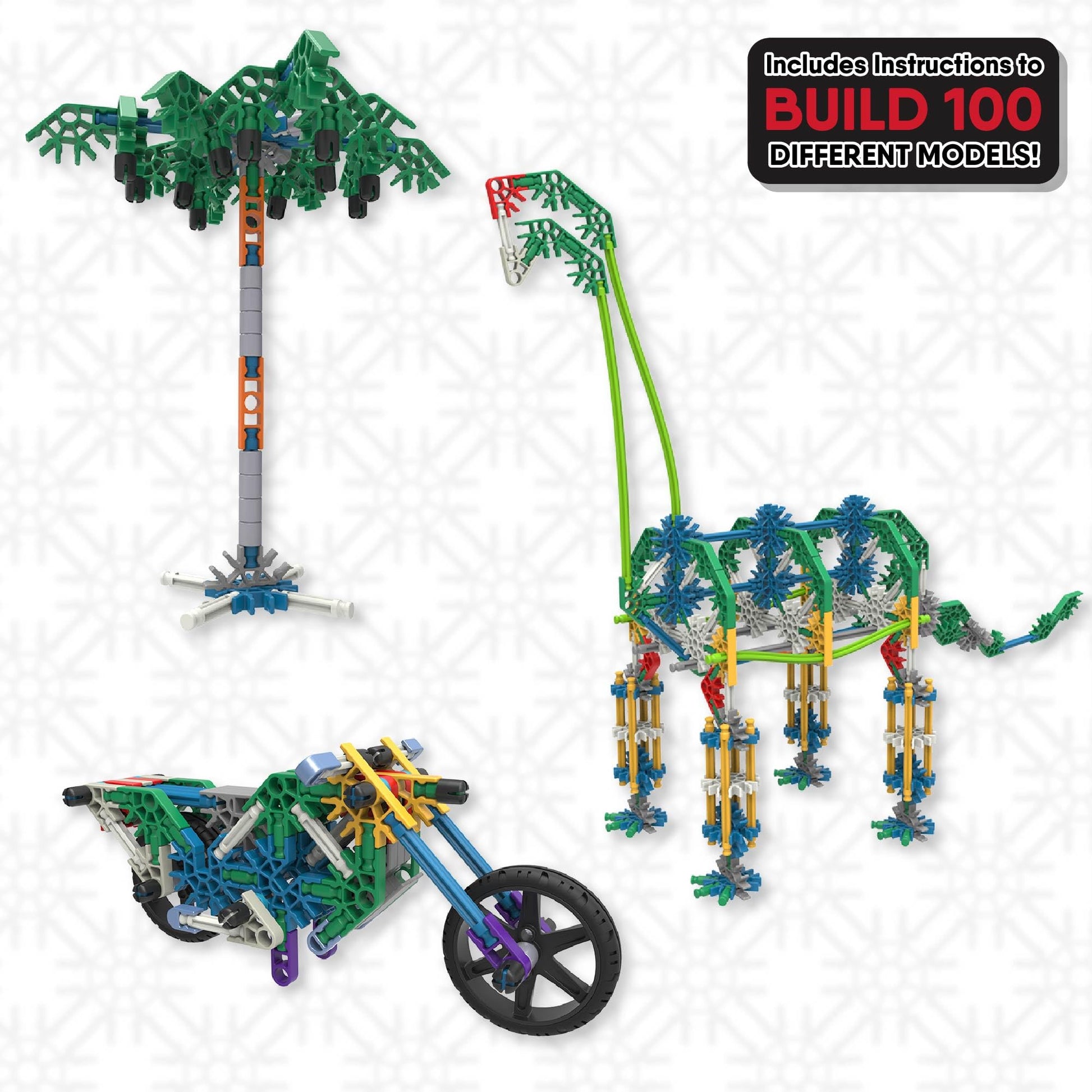 K'NEX - 100 Model Building Set ‚ 863 Pieces, STEM Building, Kid Construction Set‚ Ages 7+ - Amazon Exclusive