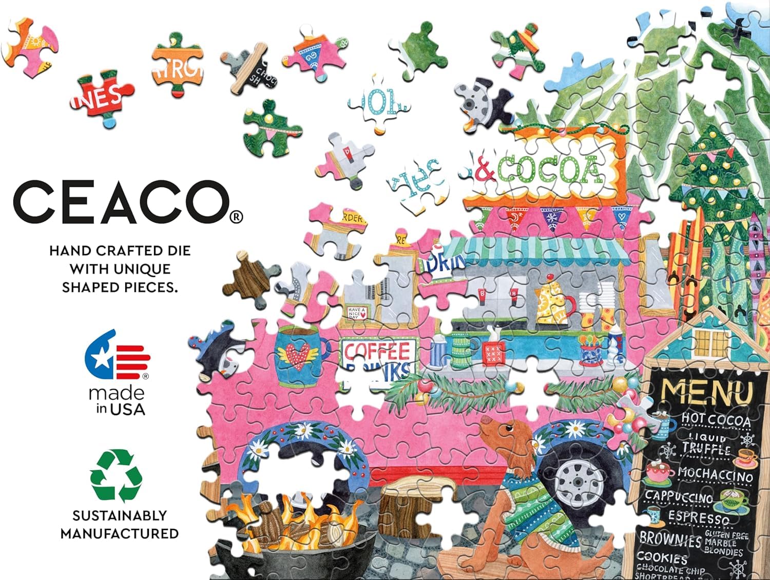 Ceaco - Festive Food Truck II - 500 Piece Jigsaw Puzzle for Adults