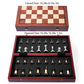 VAMSLOVE Chess Set Large 16''/42cm Folding Wooden Board with Deluxe Weighted Acrylic Chess Pieces - 3.5" King with Storage Slots for Adults House