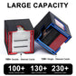 Scimi Commander Dual Display Deck Box - Patented Design Holds 130 Double-Sleeved/100 Triple-Sleeved Cards, Includes 2 Thick Card Bricks & 2 Dividers
