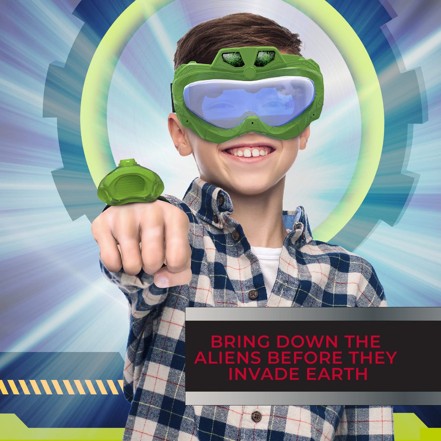 Fotorama Alien Vision Shooting Game, Goggles and Wrist Blaster Toy