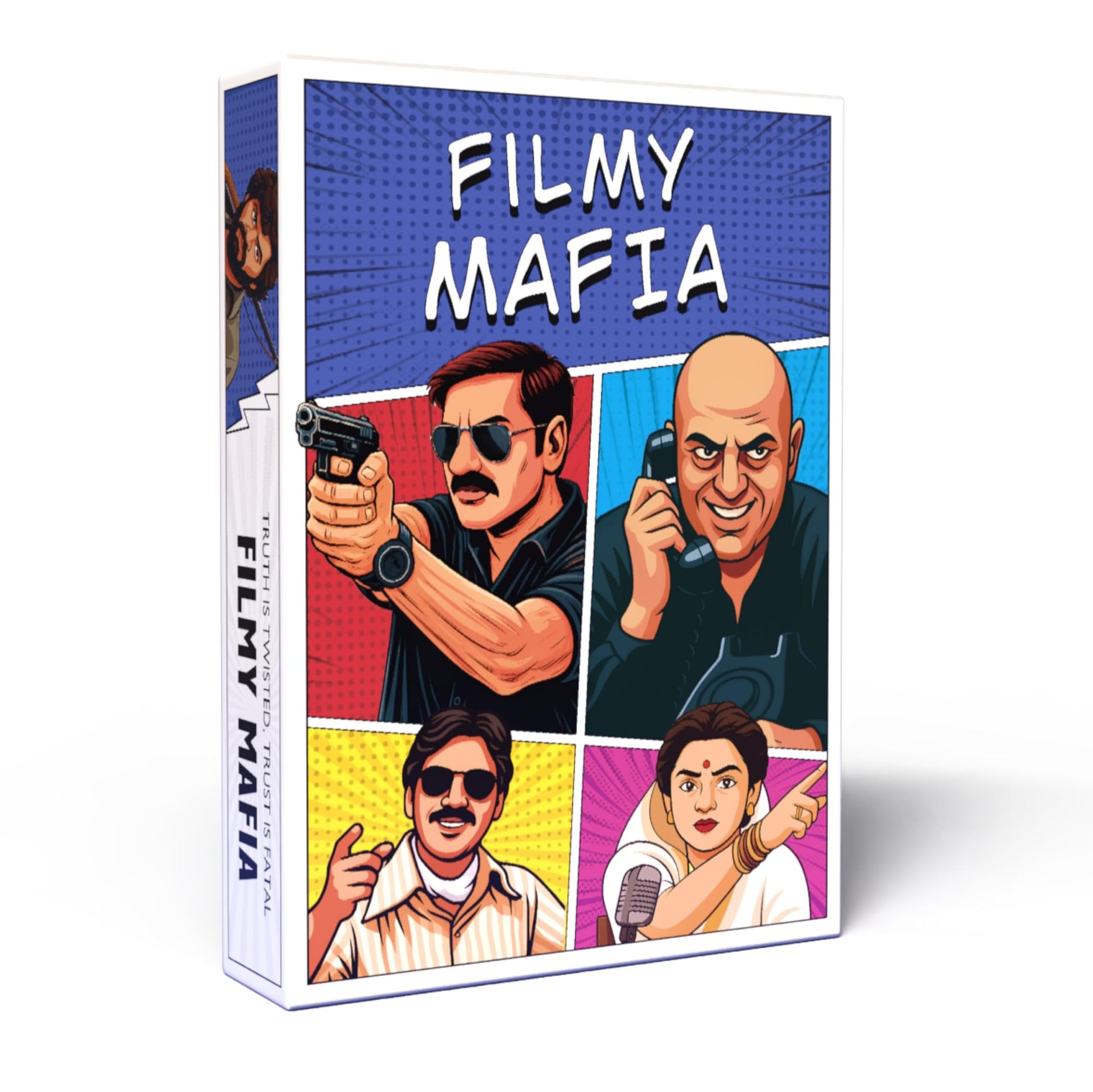 Filmy Mafia - Bollywood Themed Social Deduction Party Game | Fun Board Game for Families, Friends & Adults | 6-40 Players