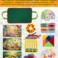 HappyVk Educational Felt Story Board Set - One Felt Board and 154 Pieces Storytelling Learning Kit for Toddlers and A Felt Activity Board Game with 10