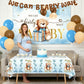 16PCS Blue Bear Baby Shower Decorations Party Supplies Balloon Tablecloth Backdrop Banner Blue and Brown Baby Shower Decorations