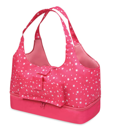 Badger Basket Versatile On-The-Go Doll Tote and Storage Bag for 18-20 Inch Dolls - Stylish and Practical Travel Companion