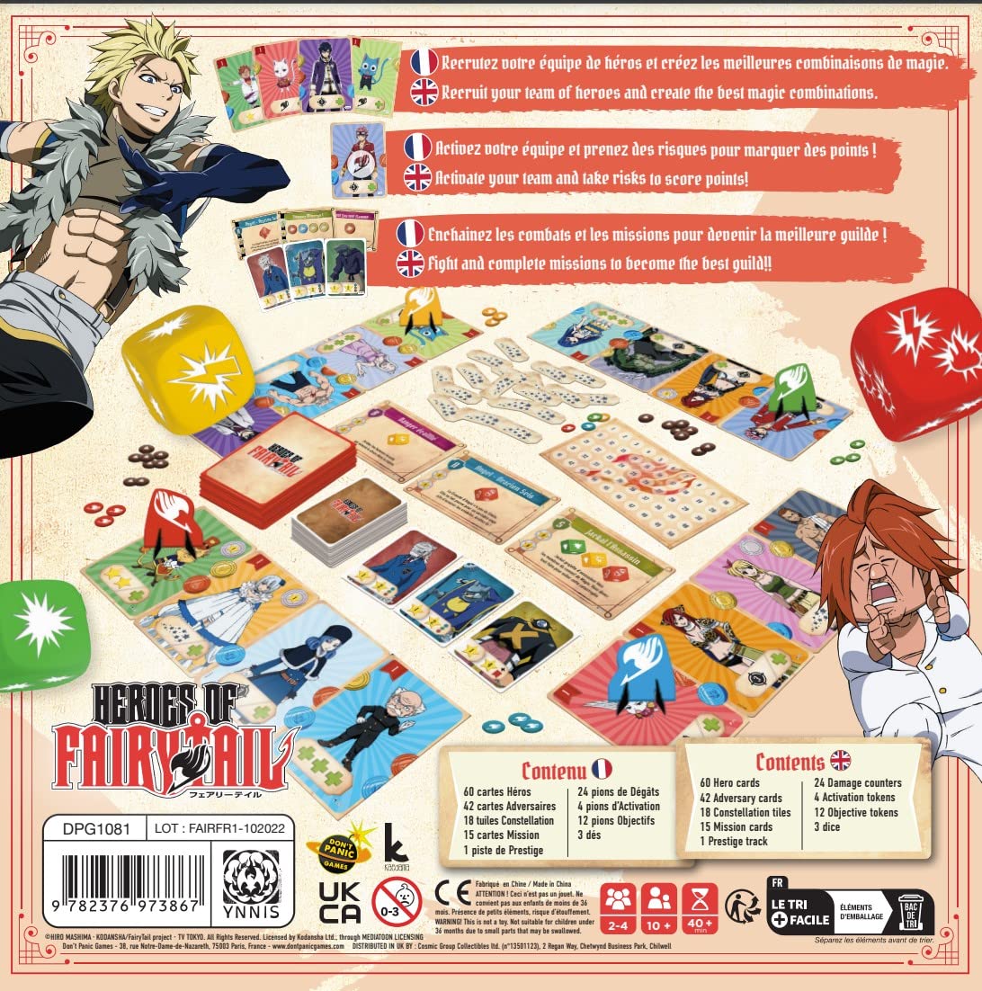 Japanime Games Heroes of Fairy Tail | from The Publisher of Champions of Midgard | Assemble Your Team and Become The Hero Fiore Deserves | 2-4 Players