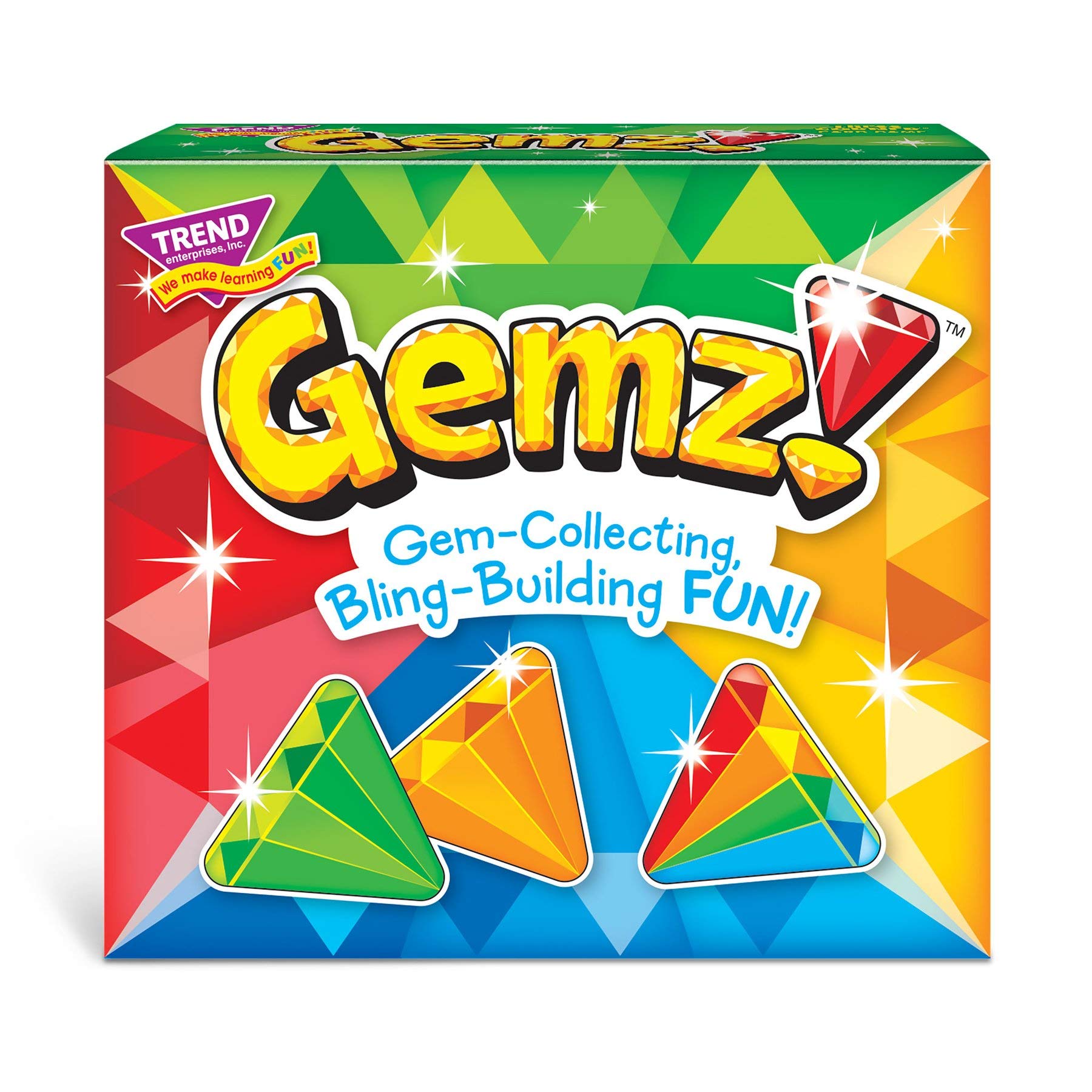 Gemz! Three Corner Strategy Game by TREND ENTERPRISES, INC. - Family-Friendly Card Games