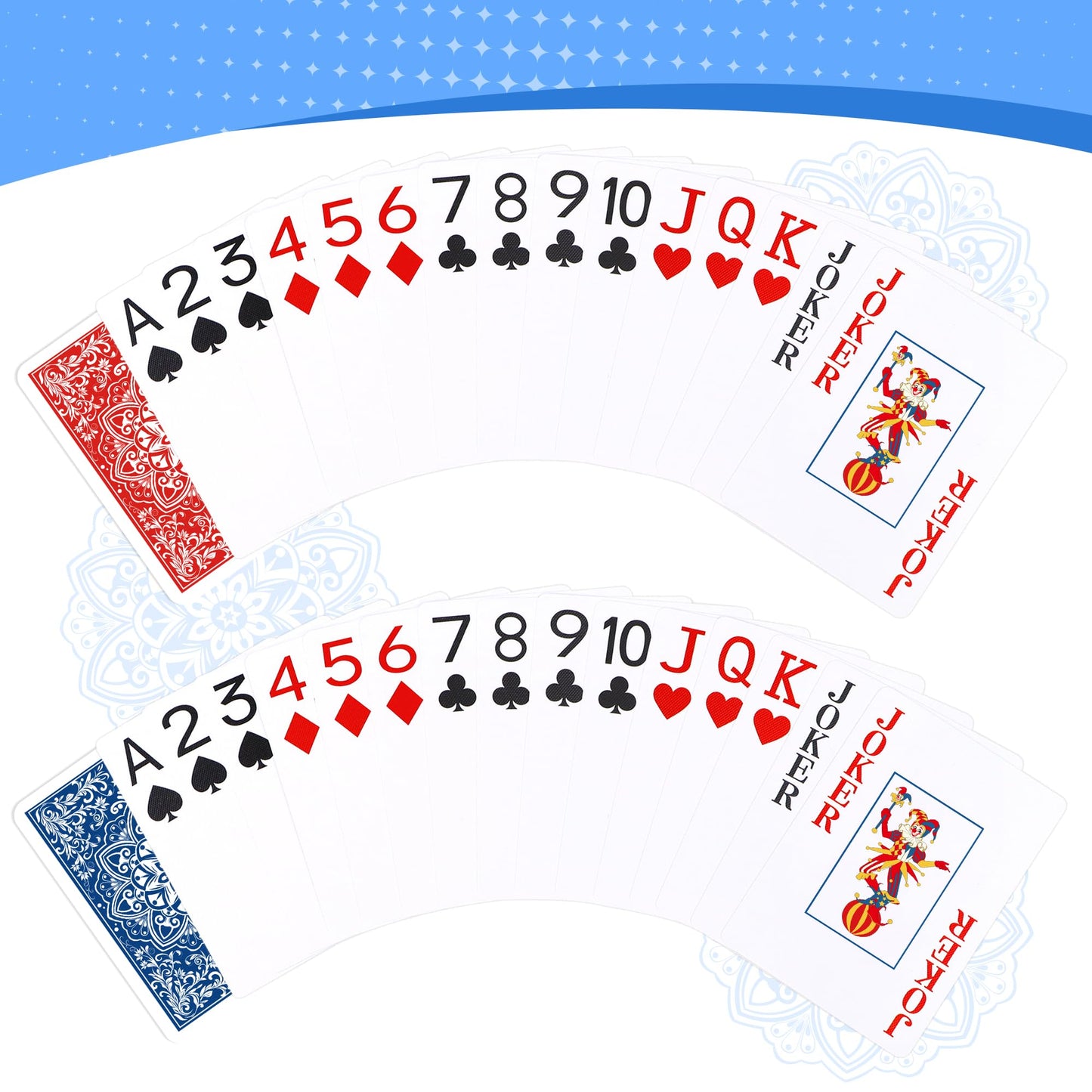 Playing Cards, Deck of Cards, Poker Cards, Jumbo Poker Size Large Print Playing Cards for Adults Seniors, Card Games for Family Game Night Table Games