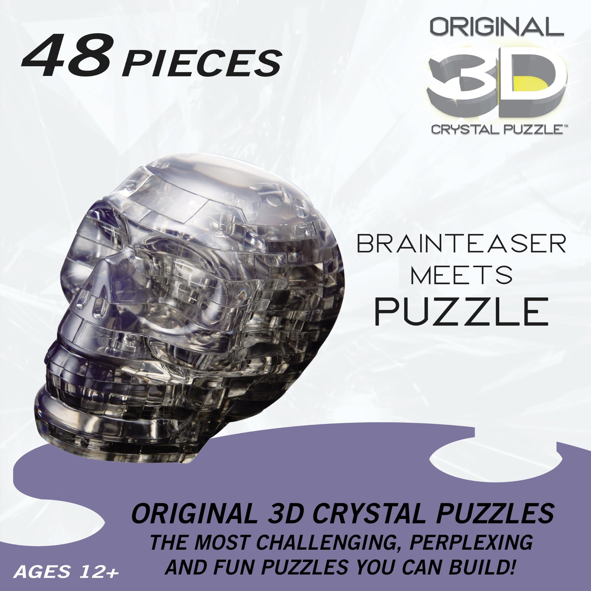 BePuzzled | Skull Original 3D Crystal Puzzle, Ages 12 and Up