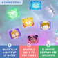 Glo Pals Water Daniel Tiger Activated Light-Up Sensory Bath Toy Vibrant Cubes for Bathtime and Sensory Play, Pack of 6
