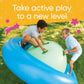 Hearthsong 8-Foot Inflatable Dome Rocker with 6 Handles - Children's Fun Play Equipment Blow Up Giant Bouncer Backyard Toy for Outdoor Game Activities