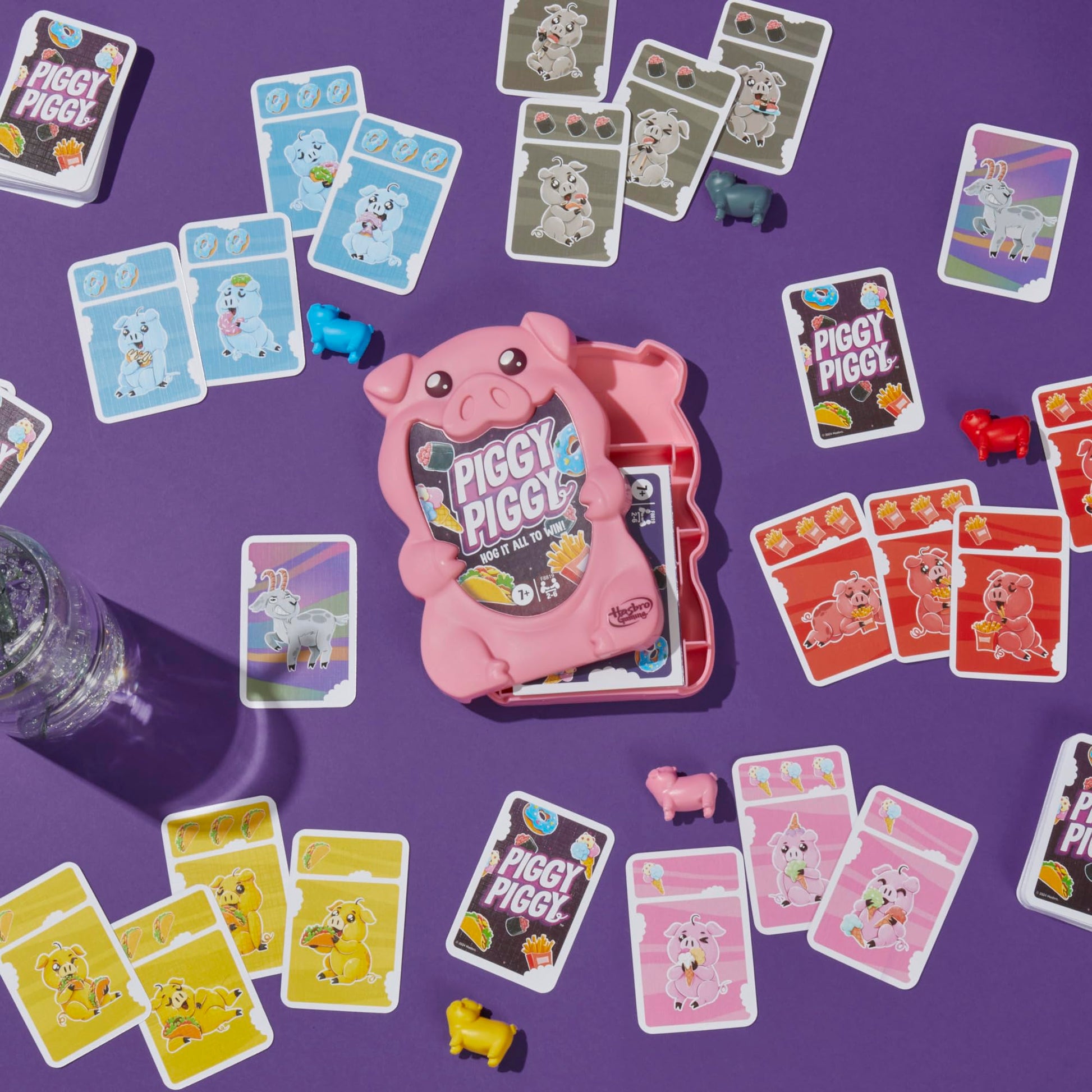 Hasbro Gaming Piggy Piggy Card Game | Family Games for Kids, Teens, and Adults | 2 to 6 Players I 20 Mins. Average | Quick-Playing Travel Games | Fun
