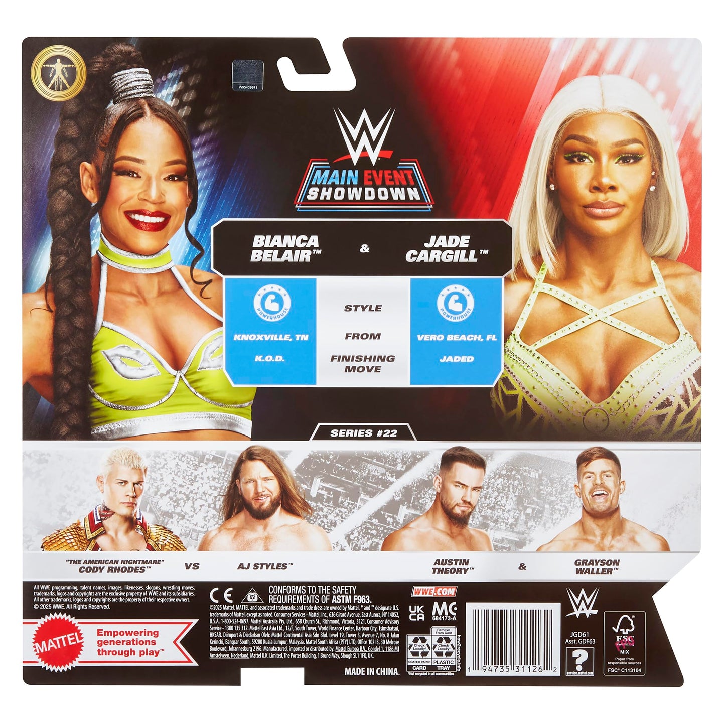 WWE Jade Cargill & Bianca Belair Main Event 2-Packs 22