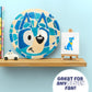 Bluey Paint Your Own Stepping Stone, Design 7 DIY Stone Art, Fun Kit for Kids, Less Mess Paintable Stones Art Set, Great Summer Activity Kids Ages 8