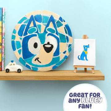 Bluey Paint Your Own Stepping Stone, Design 7 DIY Stone Art, Fun Kit for Kids, Less Mess Paintable Stones Art Set, Great Summer Activity Kids Ages 8