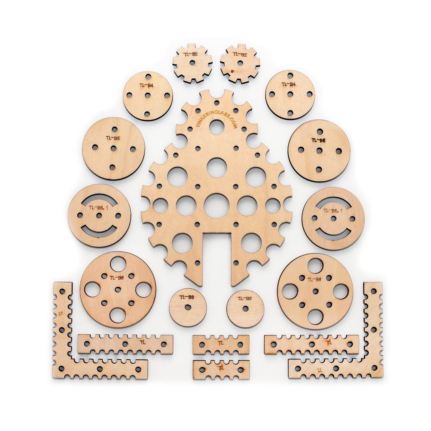 Tinkering Labs Wood Parts Pack | Complete Set of Wood Parts for The Electric Motors Catalyst STEM Kit