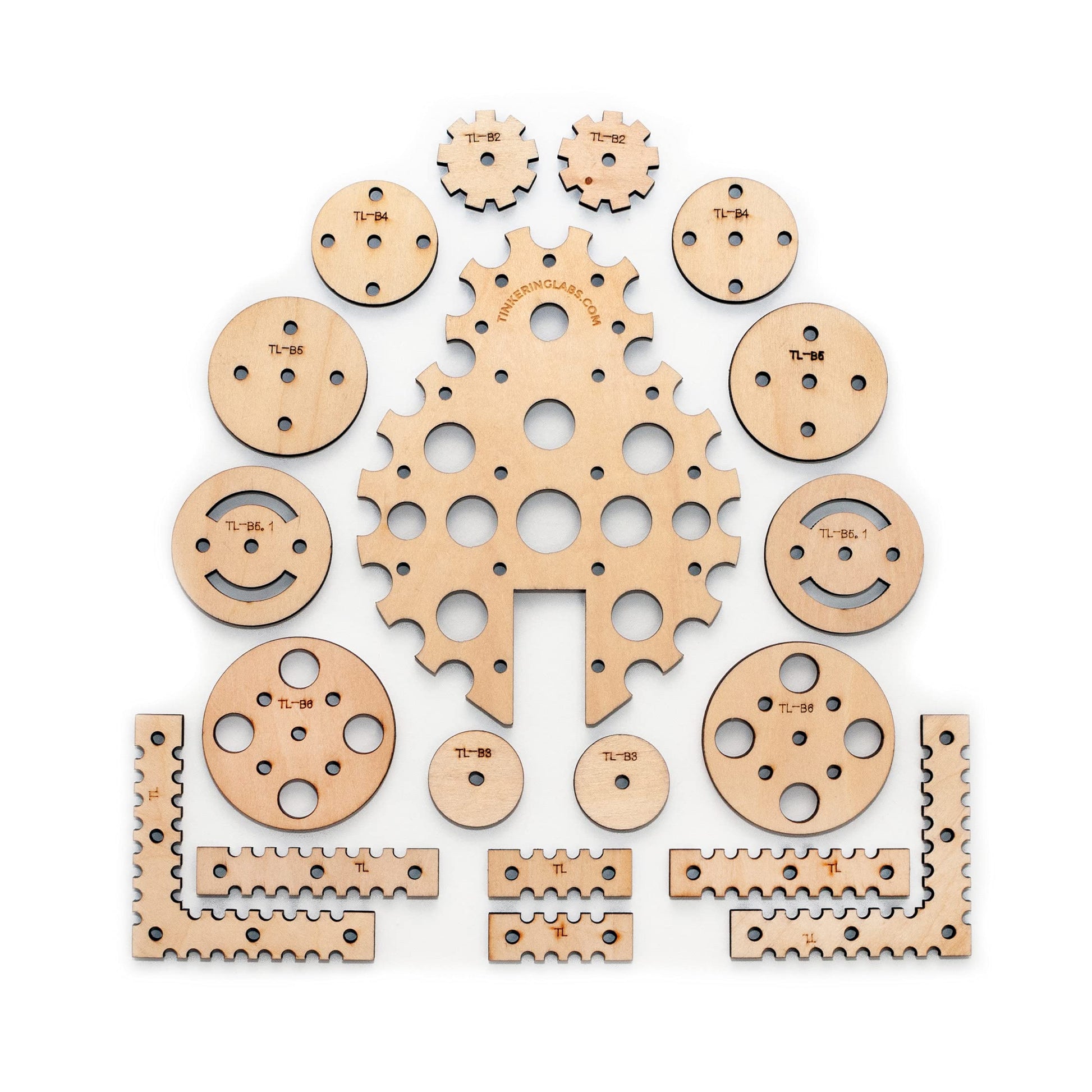 Tinkering Labs Wood Parts Pack | Complete Set of Wood Parts for The Electric Motors Catalyst STEM Kit