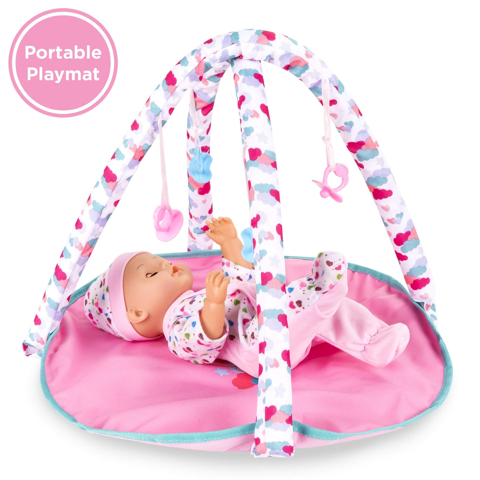 Best Choice Products Kids 15-Piece 13.5in Newborn Baby Doll Nursery Role Play Playset w/Stroller, Travel Cot, Play Mat, Travel Bag, Carrier, Seat