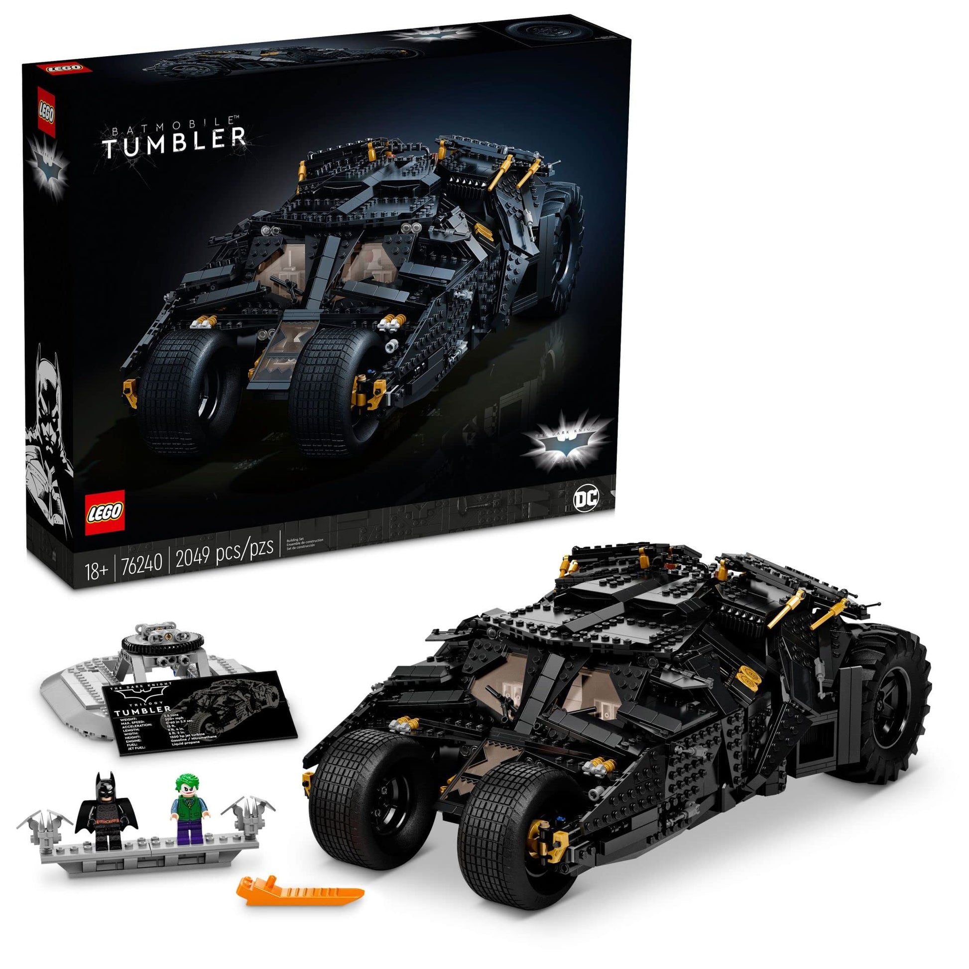 LEGO DC Batman Batmobile Tumbler, Iconic Model Car from The Dark Knight Trilogy, Building Set for Adults, Collectible Gift Idea for Build and Display,