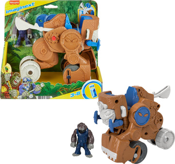 Fisher-Price Imaginext Preschool Toy Monkey Catapult Poseable Figure Set with Launching Action for Pretend Play Ages 3+ Years