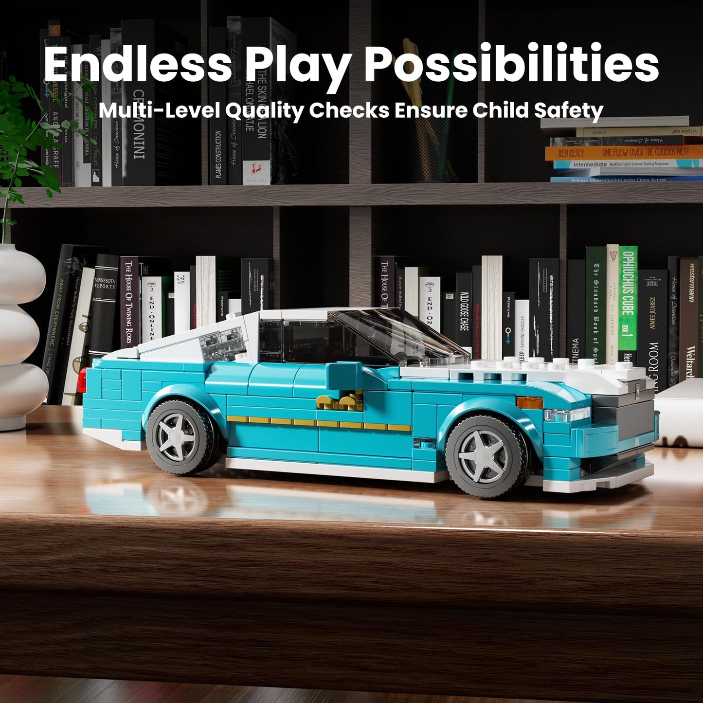 Mould King Speed Champion RR Racing Car Building Kit with Acrylic Display Case, 27071 Collectible Model Car Kits, Building Blocks Kit Racing Toy Cars