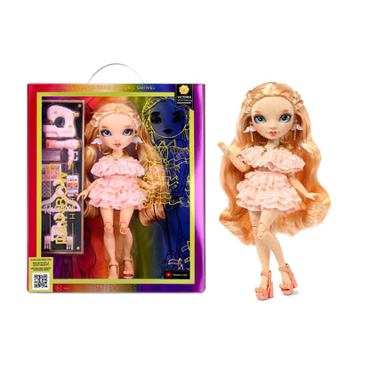 Rainbow High Victoria- Light Pink Fashion Doll and Freckles from Head to Toe. Fashionable Outfit & 10+ Colorful Play Accessories. for Kids 4-12 Years