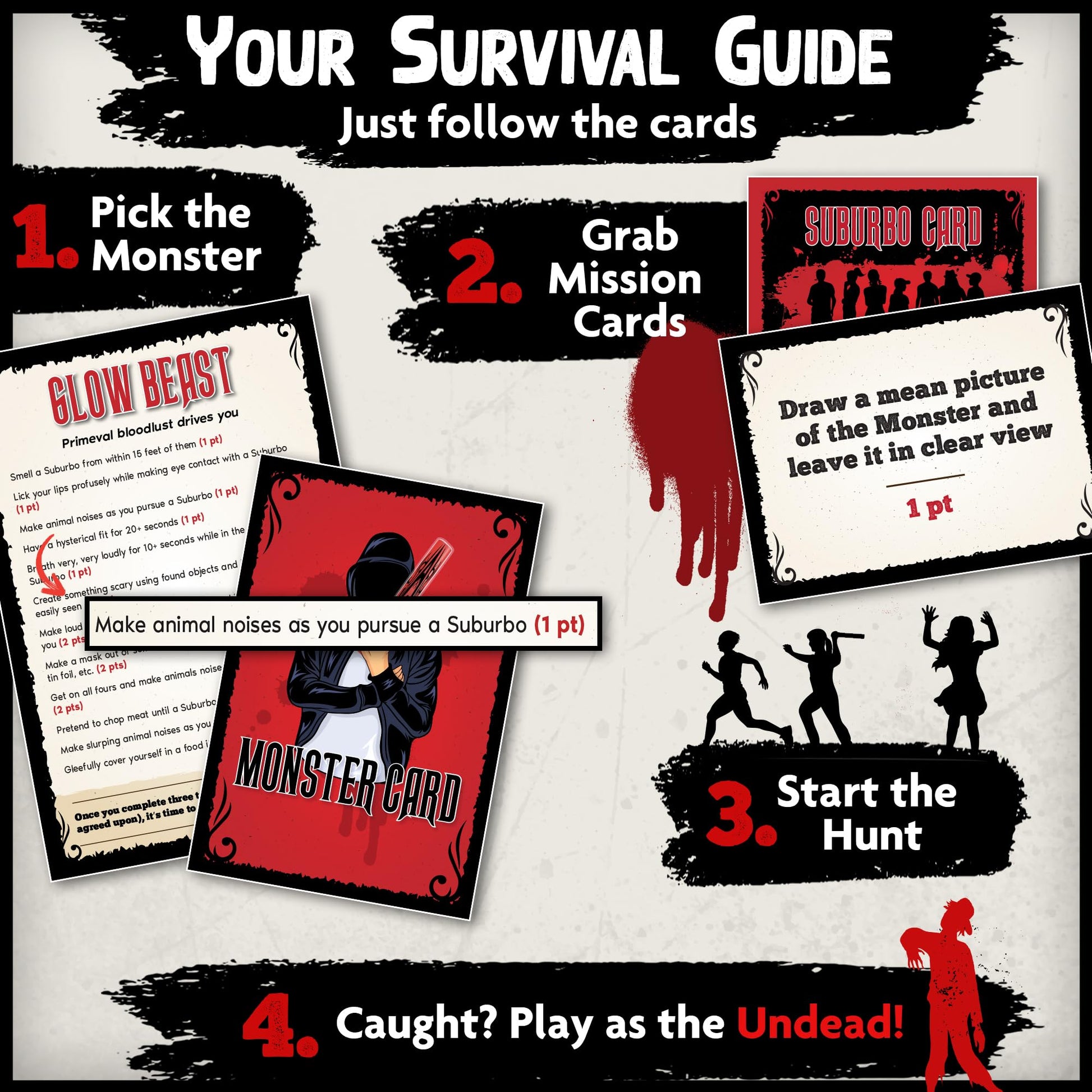 Let's Split Up - an Outrageous Horror Spoof Game | Ages 12+, 4-12 Players | Halloween Games for Teens | Horror Board Games Alternative | Outdoor Games
