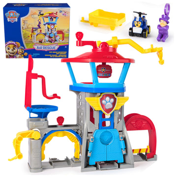 Paw Patrol: Air Rescue, Pup Squad Adventure Bay Airport Playset, with Chase Toy Car Vehicle Launcher, Kids Toys for Boys and Girls 3+