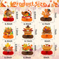 9 Pieces Thanksgiving Honeycomb Centerpieces Table Decor, Turkey Pumpkin Cornucopia Harvest Fall Party Table Topper Ornaments Signs, Fun Autumn