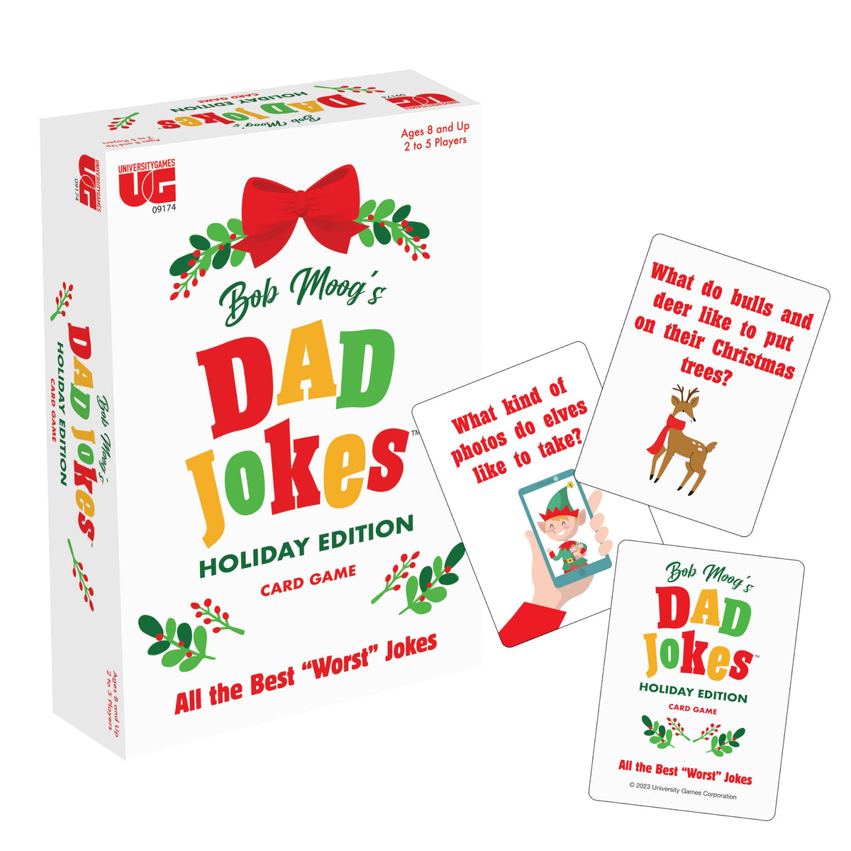 Dad Jokes Holiday Edition Christmas Family Party Game, 2-6 Players Ages 8+