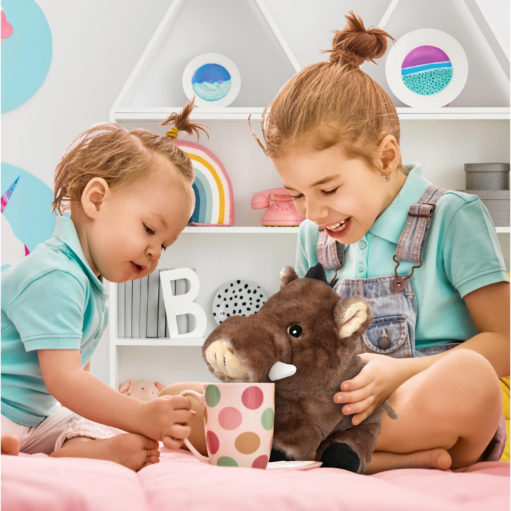 Puzzled DolliBu Plush Wild Boar Stuffed Animal - Soft Huggable Wild Boar, Adorable Playtime Wild Boar Plush Toy, Cute Wild Life Cuddle Gifts for Kids