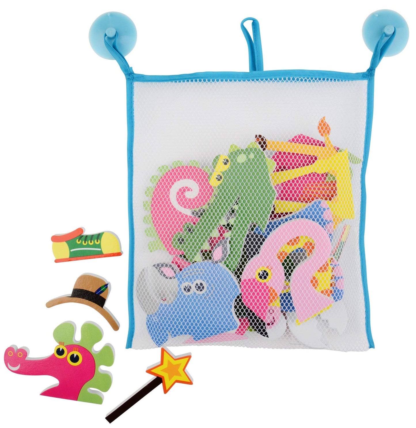 Buddy & Barney: Weird & Wonderful Animals Bath Time Stickers - 31 Reusable Foam Stickers & Mesh Storage Bag, Fun Tub Water Toy, Toddlers & Kids Age 3+
