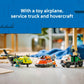 LEGO City Airplane, Service Truck & Hovercraft Remix Building Toy for Kids - Mix & Match Emergency Vehicle & Truck Toys for Pretend Play - Gift Idea