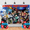 Academia of My Hero Birthday Party Supplies Backdrop 5x3 Academia of My Hero Happy Birthday Background Photography Cartoon Anime Party Decorations