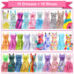 BARWA 53 pcs Doll Clothes and Accessories 10 pcs Party Dresses with 42 pcs Shoes, Crown, Necklace, Hangers, Bags, Accessories for 11.5 inch Doll