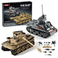 WW2 Army Tank Toys Building Kit Compatible with Lego, Create a German Tiger & an American M4 Sherman Models with 1184 Blocks, Great Military Toy Gifts