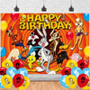 Tunes of Looney Birthday Backdrop,Tunes of Looney Poster for Baby Bugs Bunny Theme Party Decorations Birthday Supplies Background Studio Shoot Photo