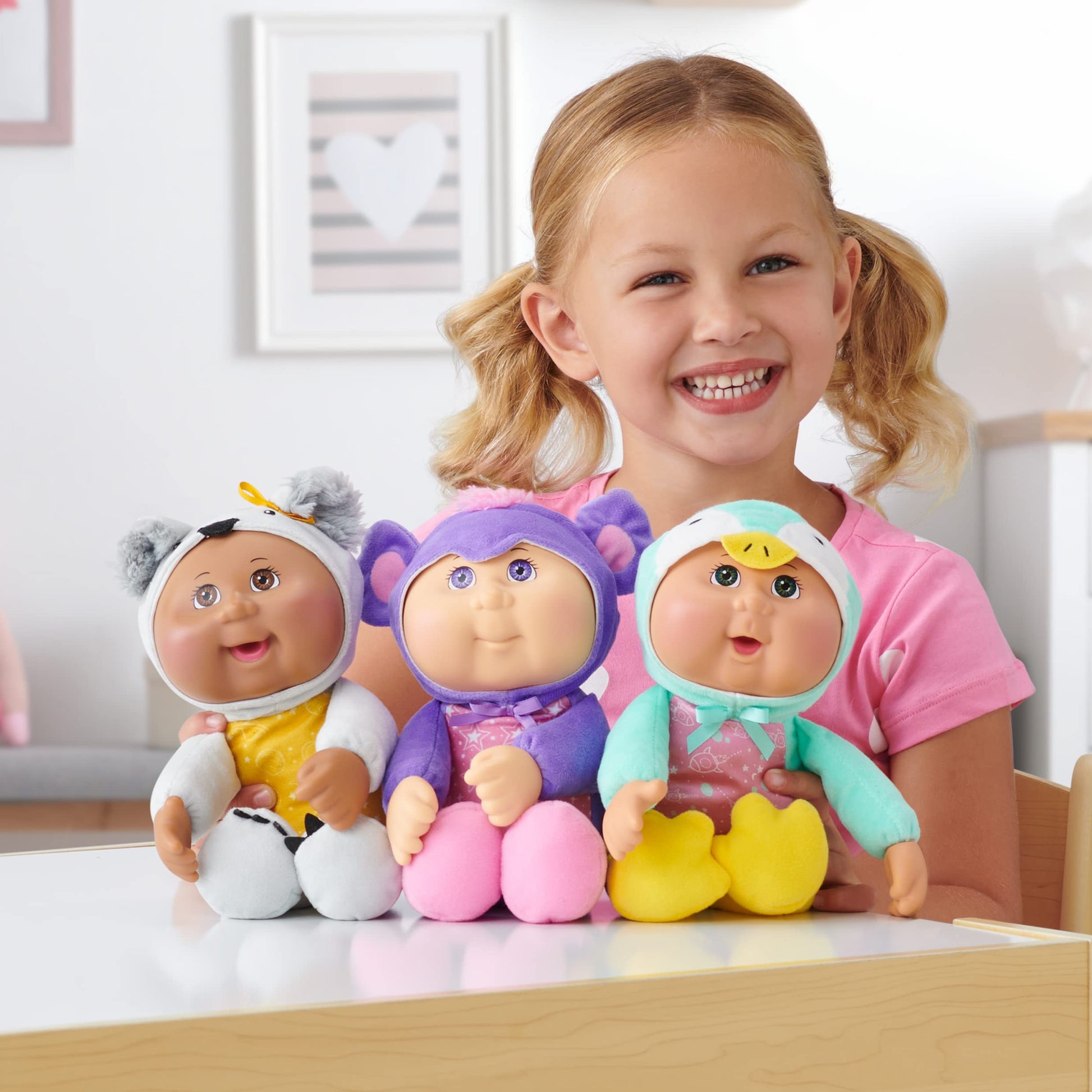 Cabbage Patch Kids Space Friends 3-Pack - 9 Inch CPK Dolls - Collectible Cuties - Features Mercury Monkey, Pluto Penguin, Nova Koala - Thumb-Sucking